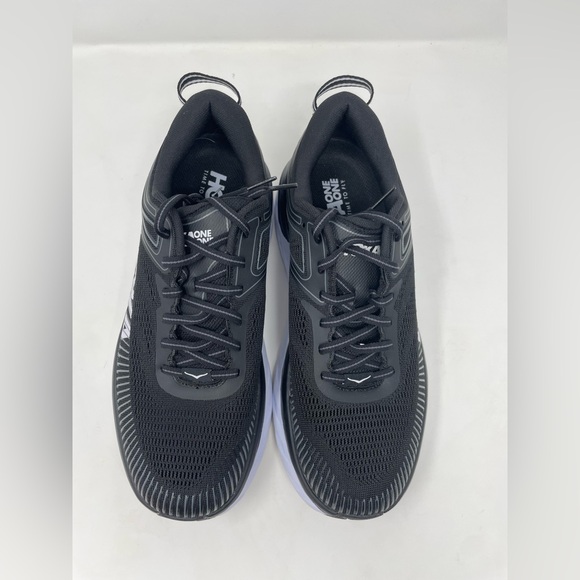New Hoka One One Bondi 7 Black White Running Sneakers Size 9.5 Women - Picture 5 of 10